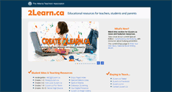 Desktop Screenshot of 2learn.ca